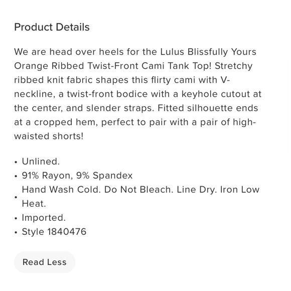 Lulus Fiery Red/Orange Spaghetti Strap Crop Top - Picture 8 of 8